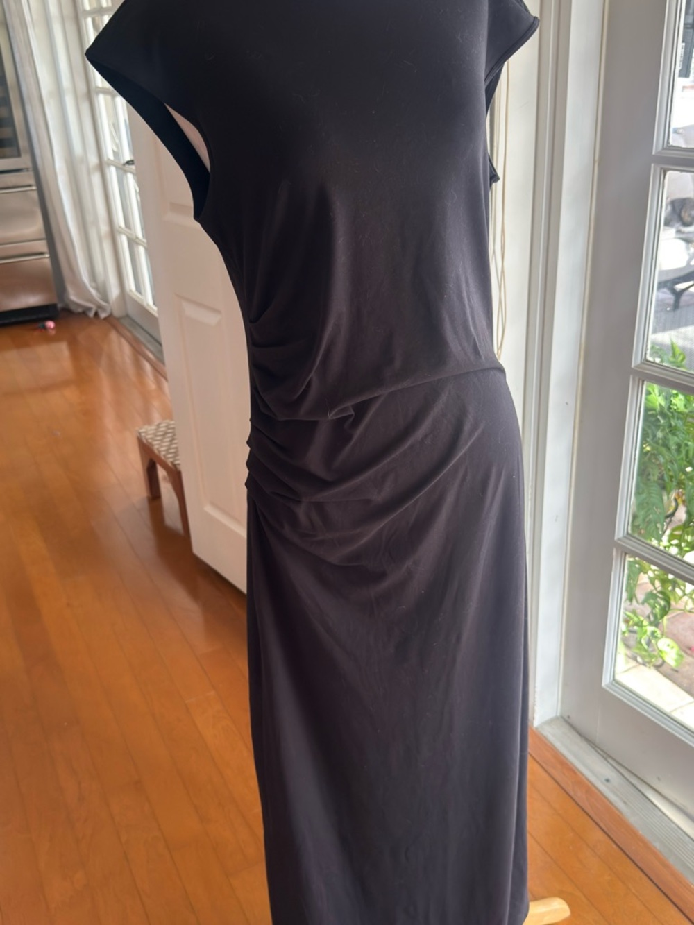 Classic Black Maxi Dress - Sleek Cap-Sleeve low back from H&M medium no tags
